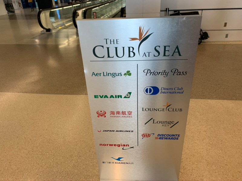 Sign showing the Club at Sea