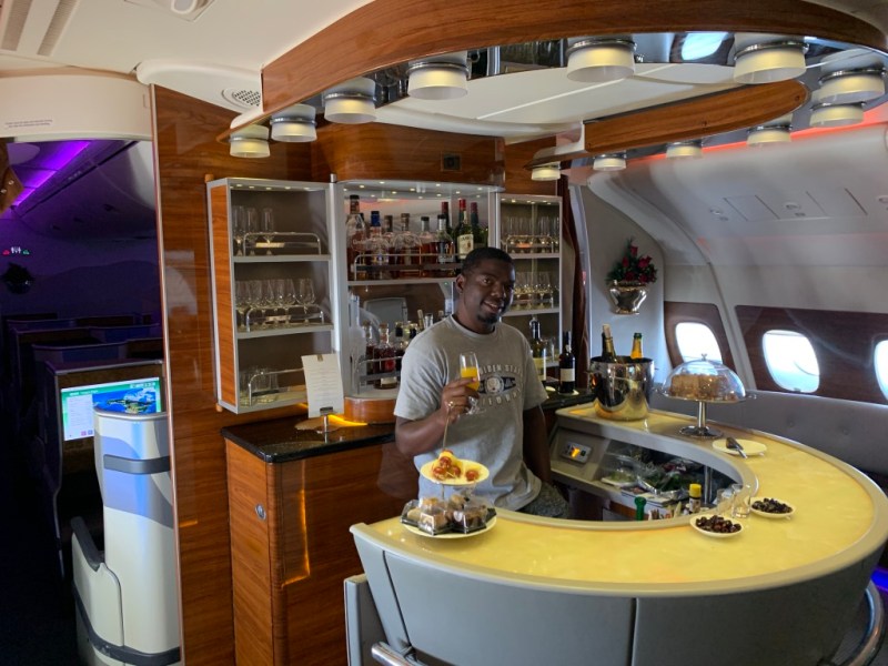 Emirates onboard lounge