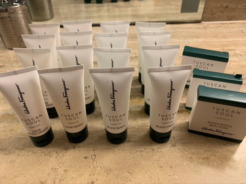 Bath amenities from Waldorf Astoria Las Vegas