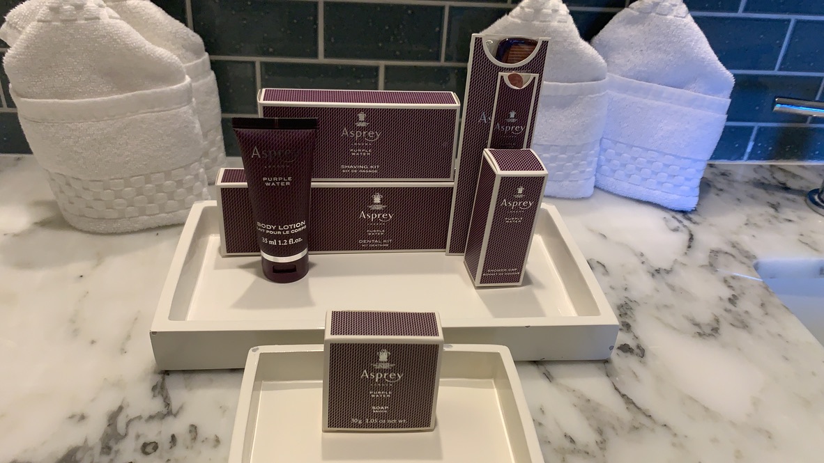 Bath products at the Ritz Carlton KB