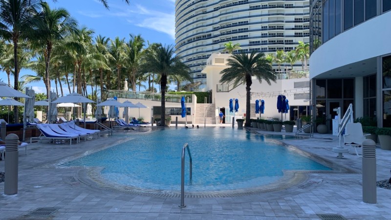 The hotel pool