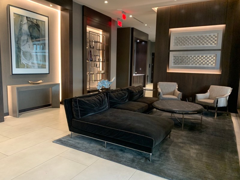 Residence Inn Weehawken lobby seating area