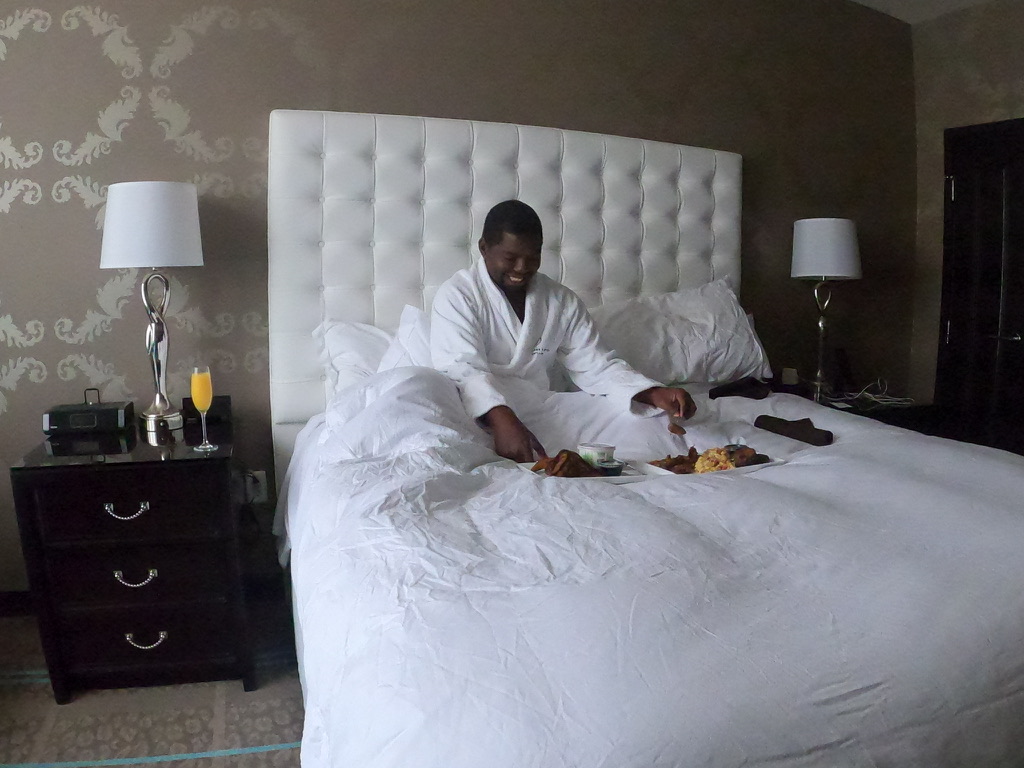 Breakfast in bed at The Nines, A Luxury Collection Hotel, Portland