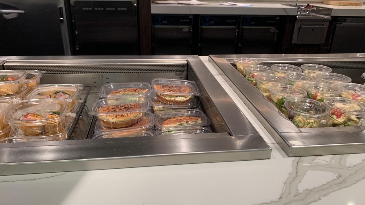 Delta SkyClub New York JFK food spread