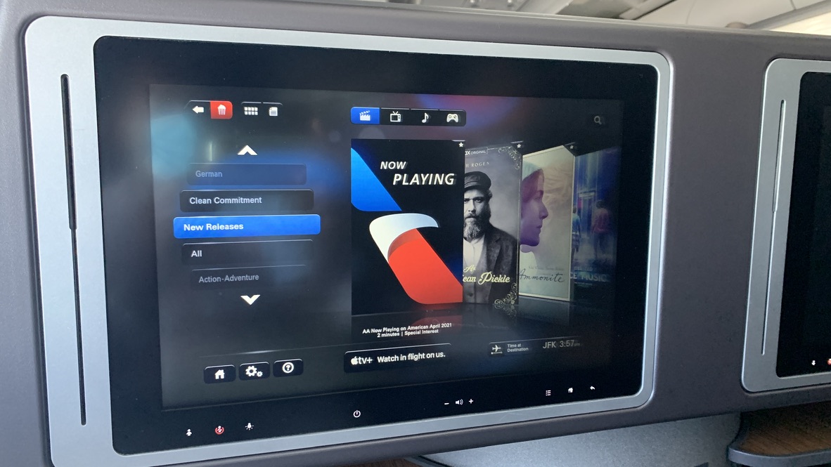 IFE 2 on the Flagship Business A321T