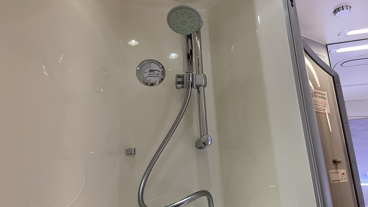 The Emirates First Class A380 shower 2