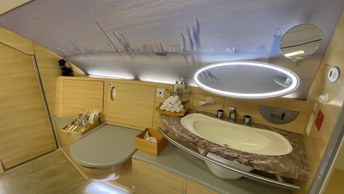 Emirates First Class A380 shower