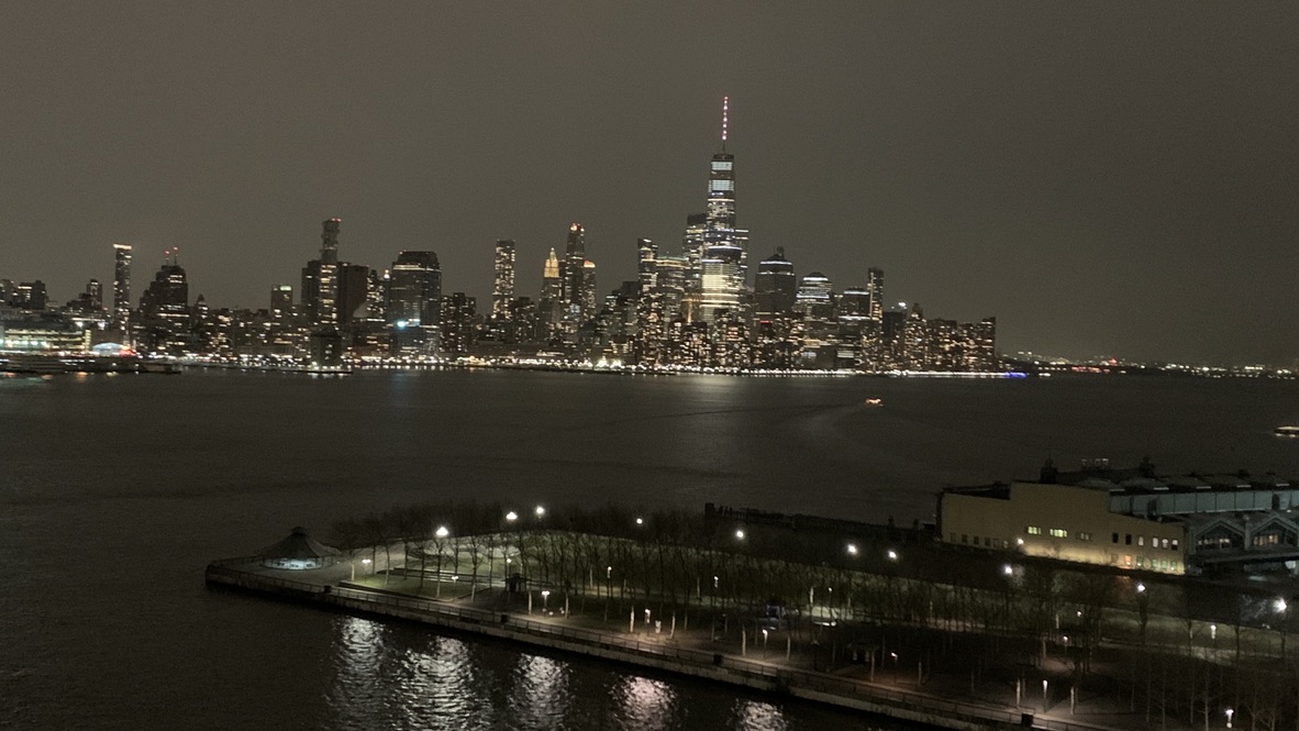 World Trade Center at night from the W Hoboken