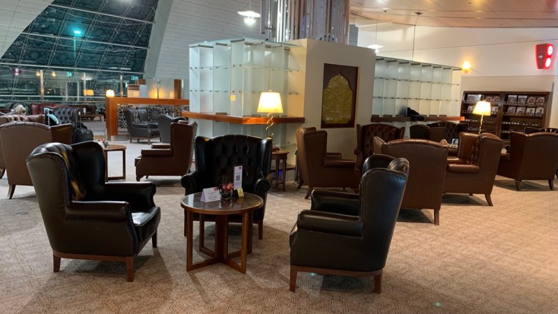 Seating area at the Emirates First Class Lounge Dubai