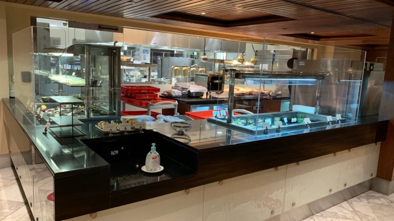 Dining area at the Emirates First Class Lounge Dubai