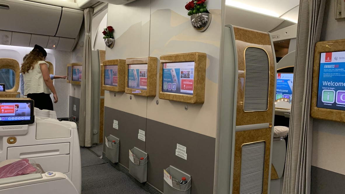 Emirates Business Class cabin