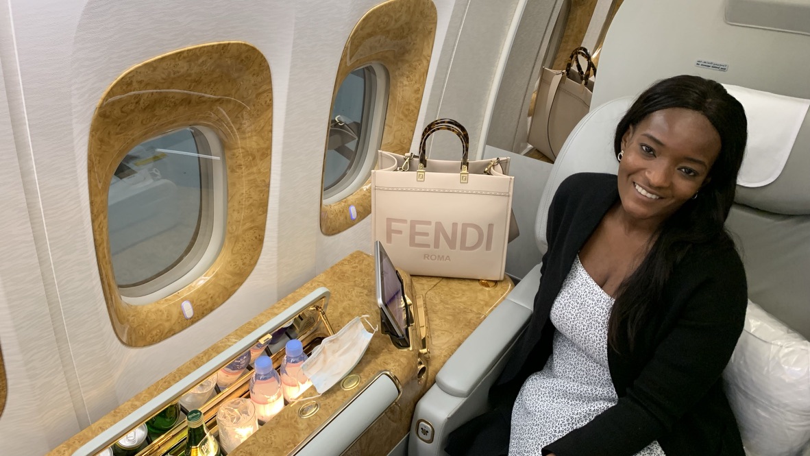 Emirates Boeing 777 First Class cabin