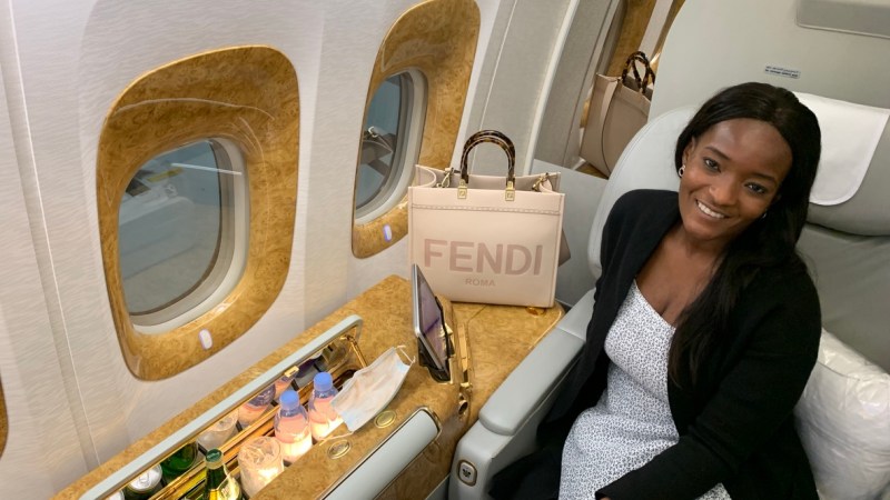 Emirates Boeing 777 First Class cabin