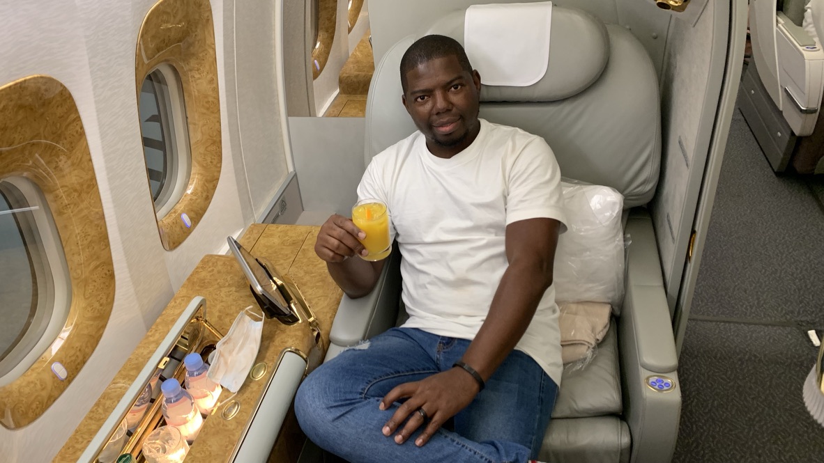 Emirates Boeing 777 First Class cabin