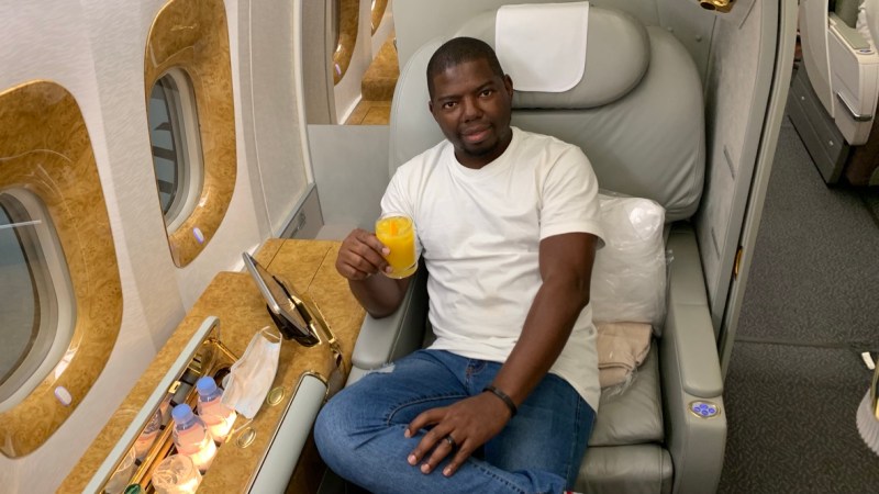 Emirates Boeing 777 First Class cabin