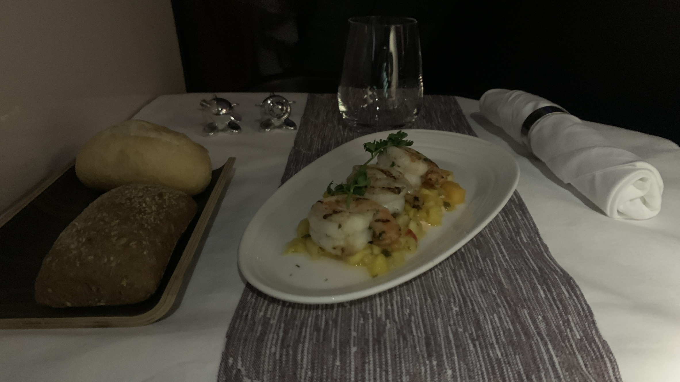 Virgin Atlantic Upper Class appetizer
