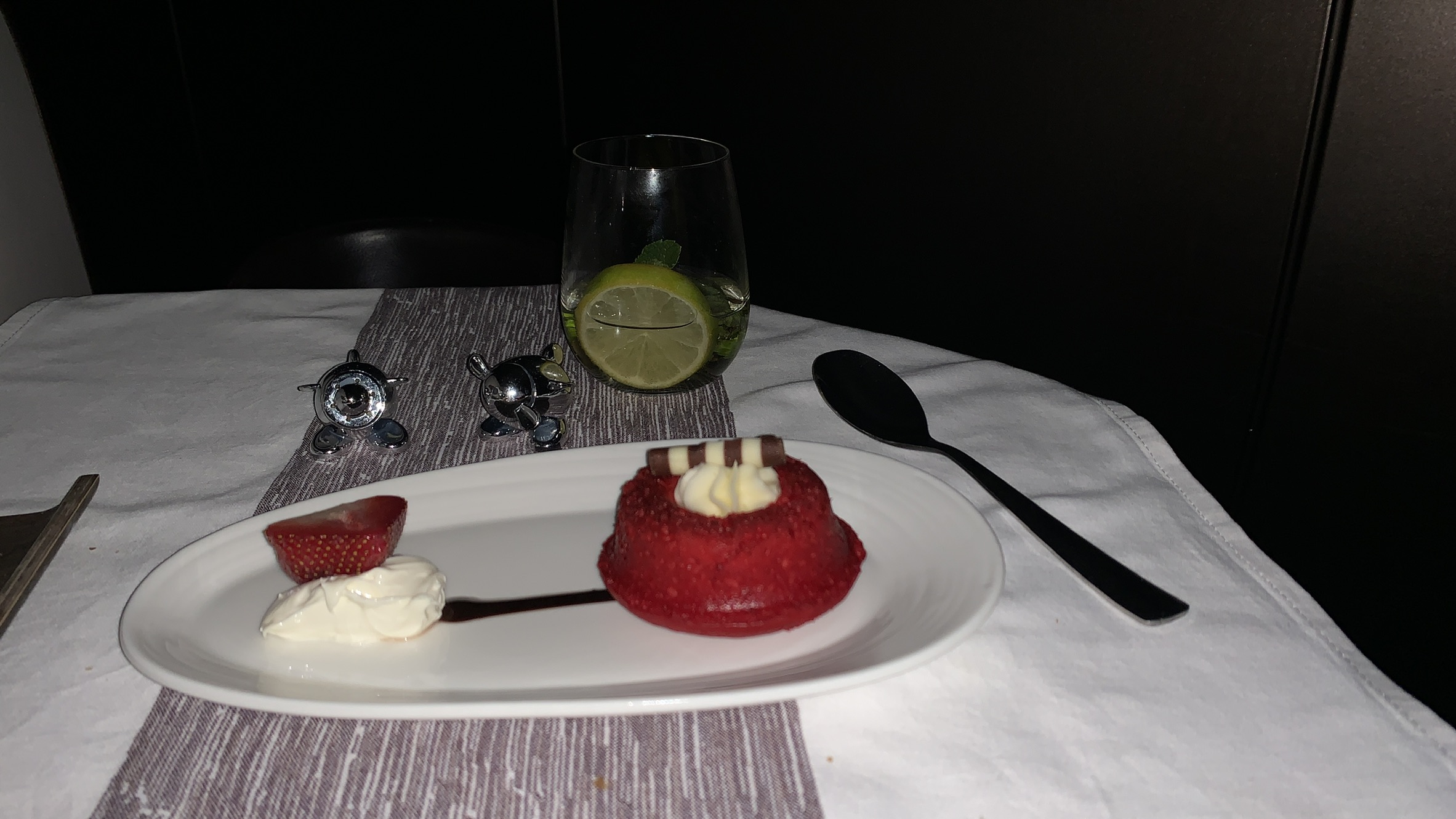 Virgin Atlantic Upper Class dessert