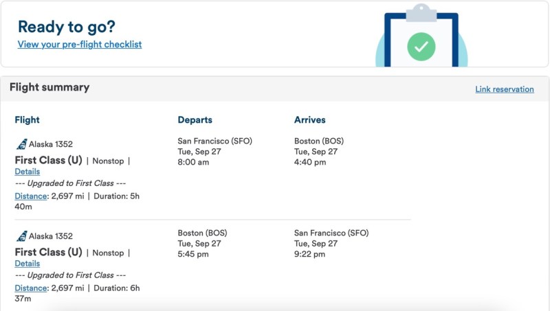 Upgraded to First Class