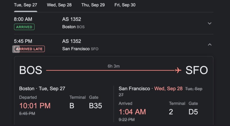 Extreme mileage run - flight delayed