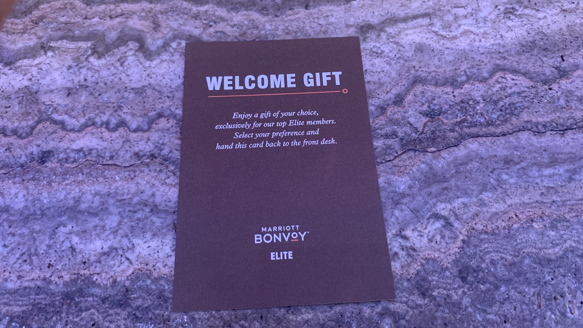 Welcome gift card