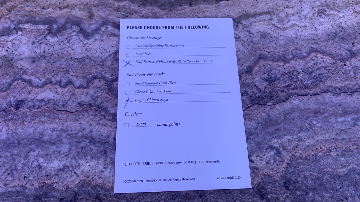 Welcome gift options