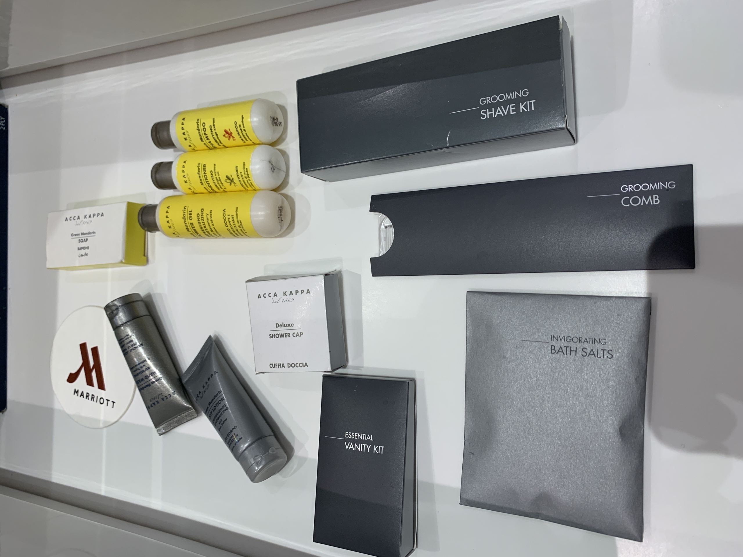 Bath amenities at the Lagos Marriott Hotel Ikeja