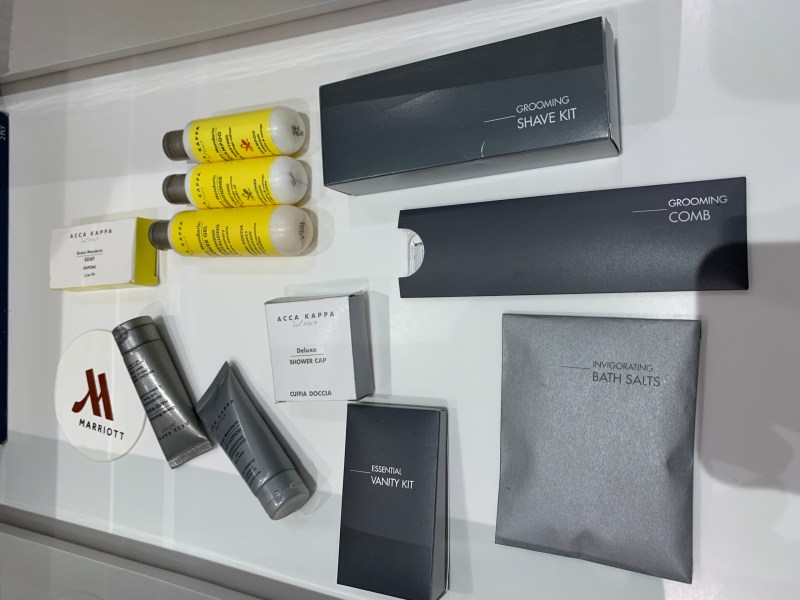 Bath amenities at the Lagos Marriott Hotel Ikeja