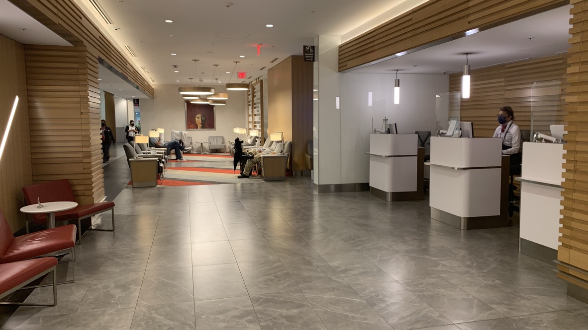 Front desk at the lounge