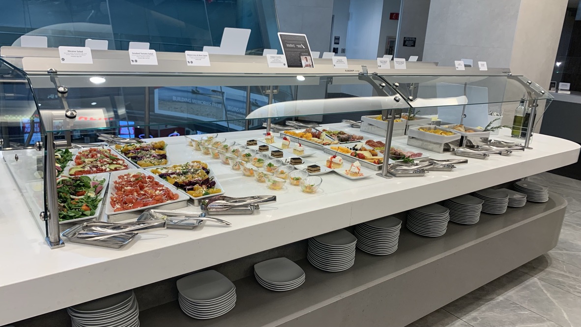 Food at the American Airlines Flagship Lounge Miami