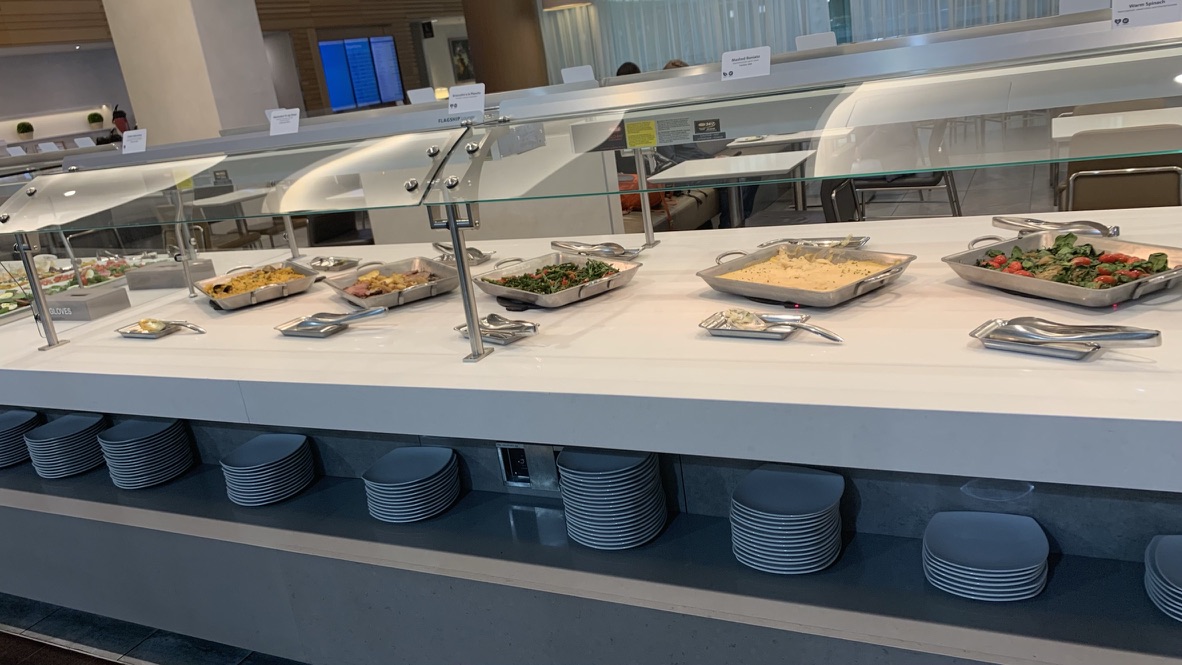 Food at the American Airlines Flagship Lounge Miami