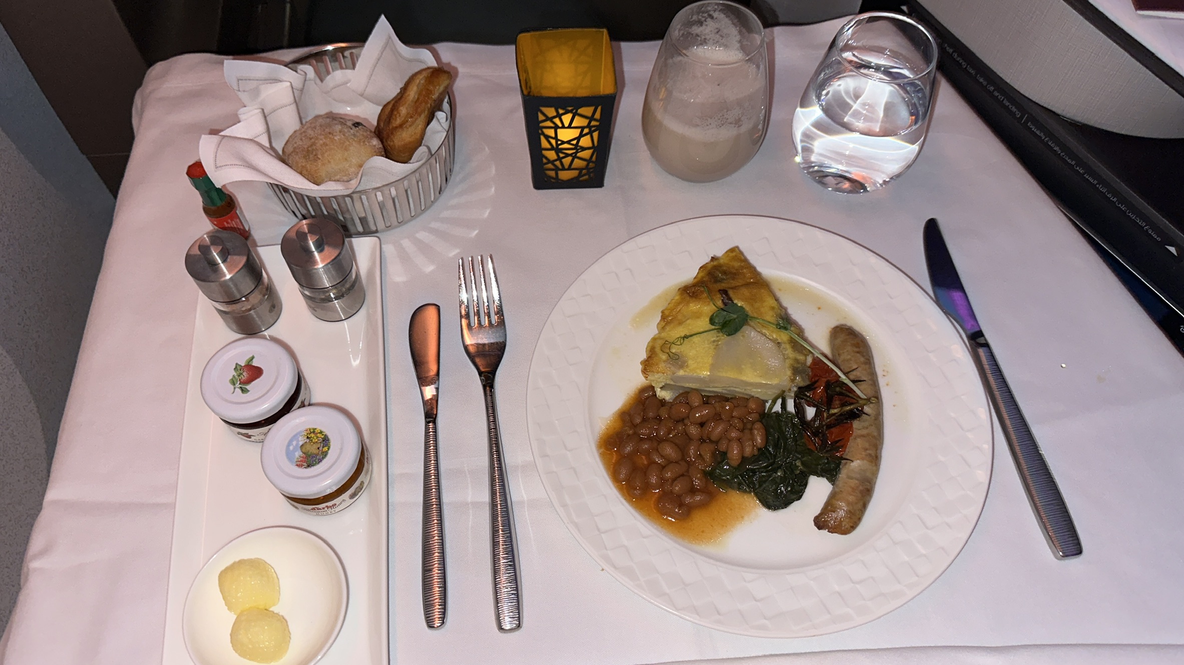 Breakfast - Qatar Airways Qsuite