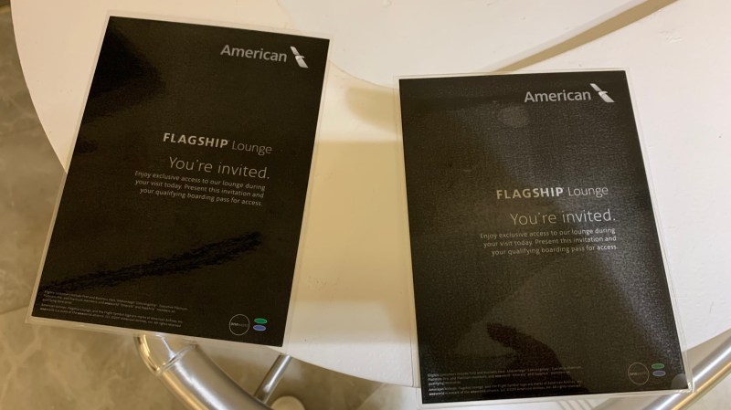 American Airlines Flagship Lounge invite