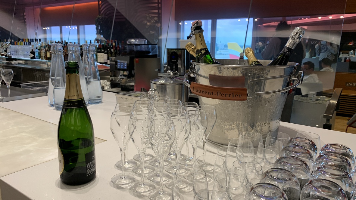 Champagne area at the lounge