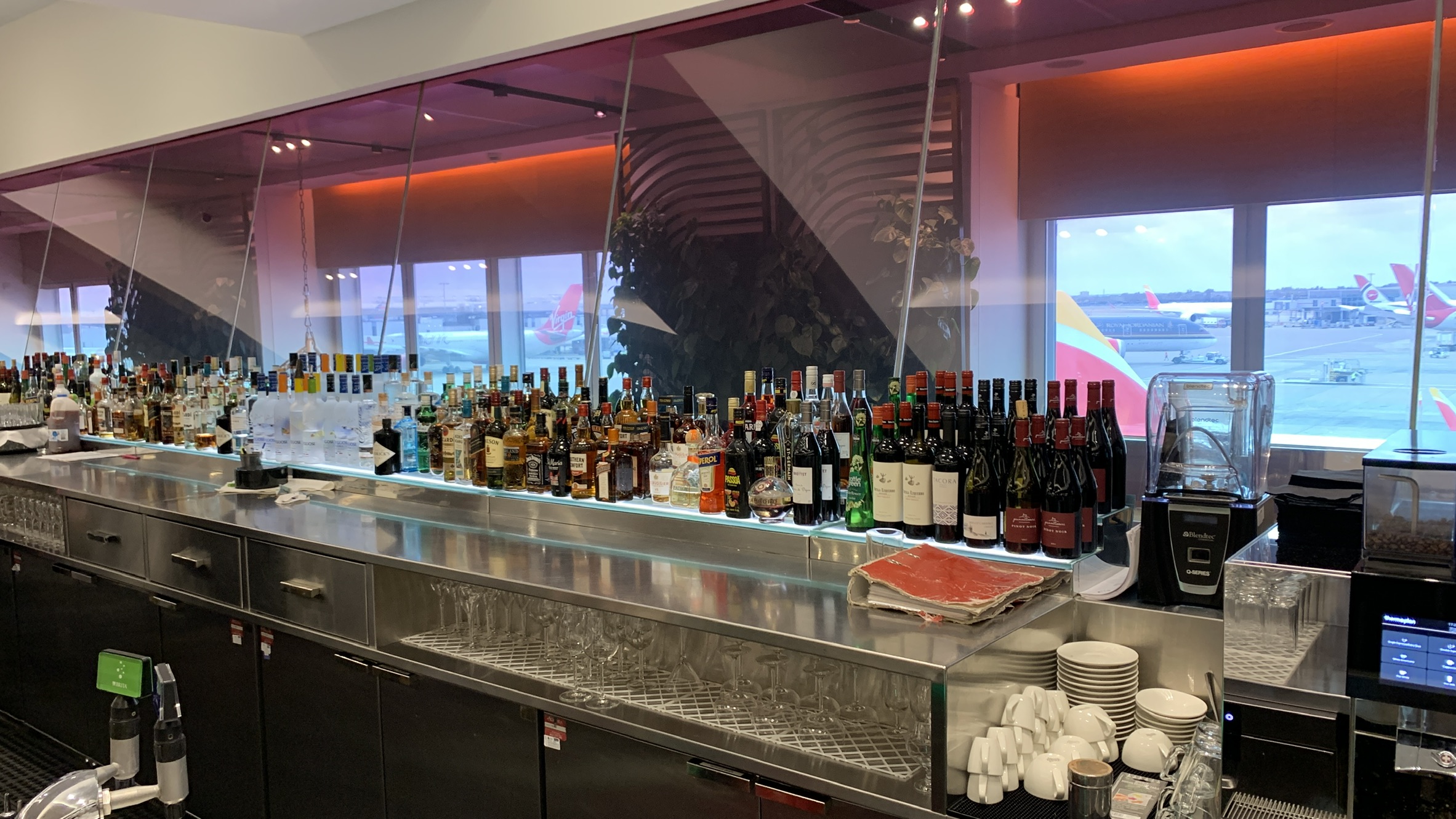 Bar area at the lounge