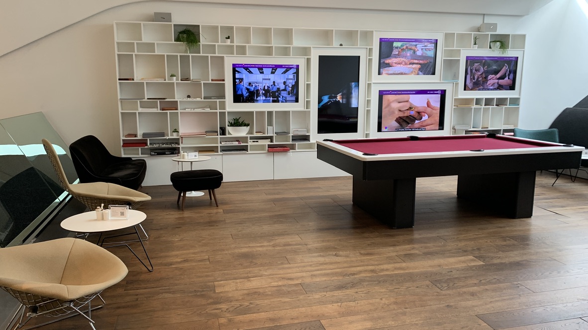 Billiard table at the Virgin Atlantic Clubhouse London Heathrow