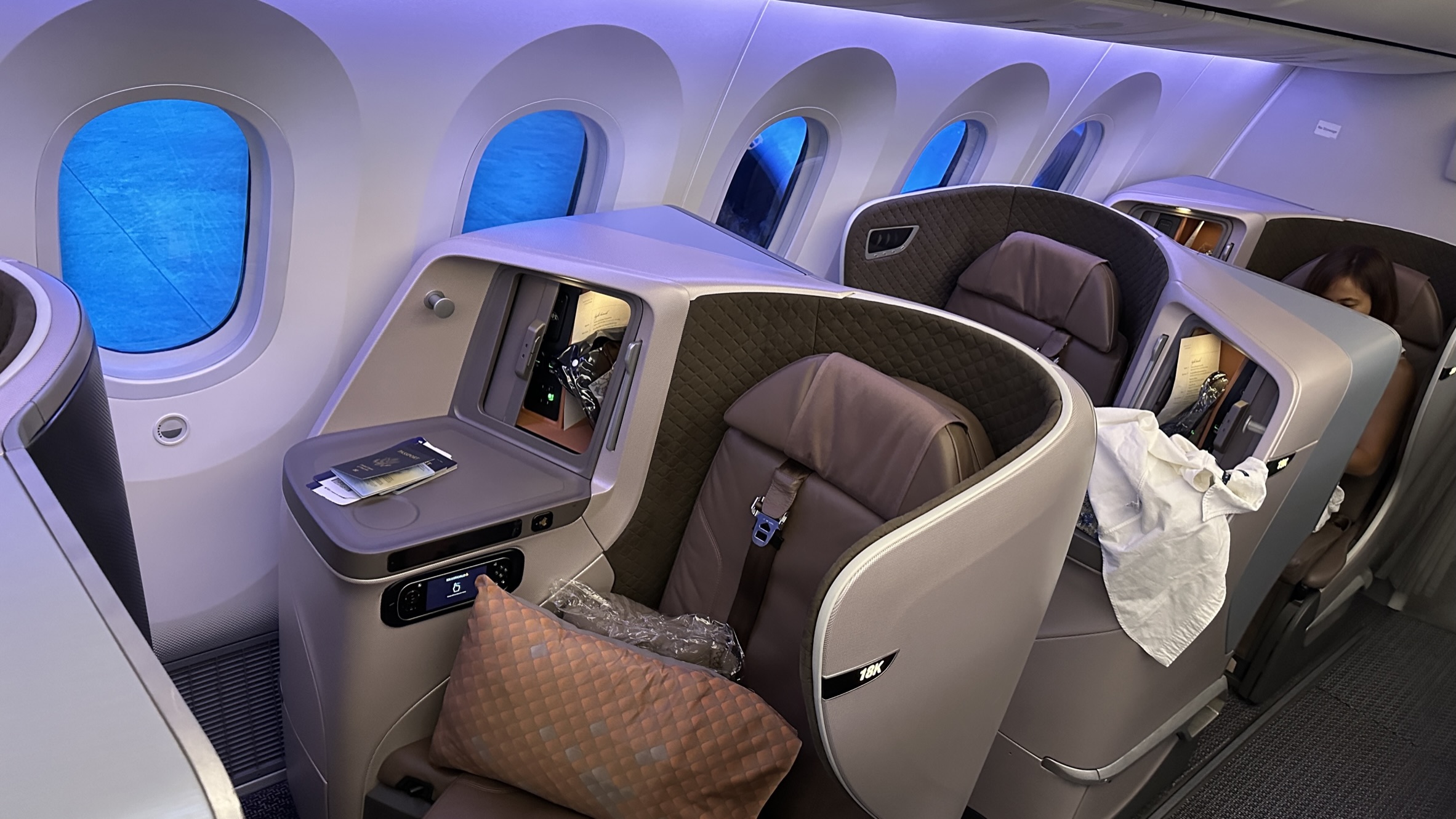 Singapore Airlines Business Class Boeing 787 Dreamliner