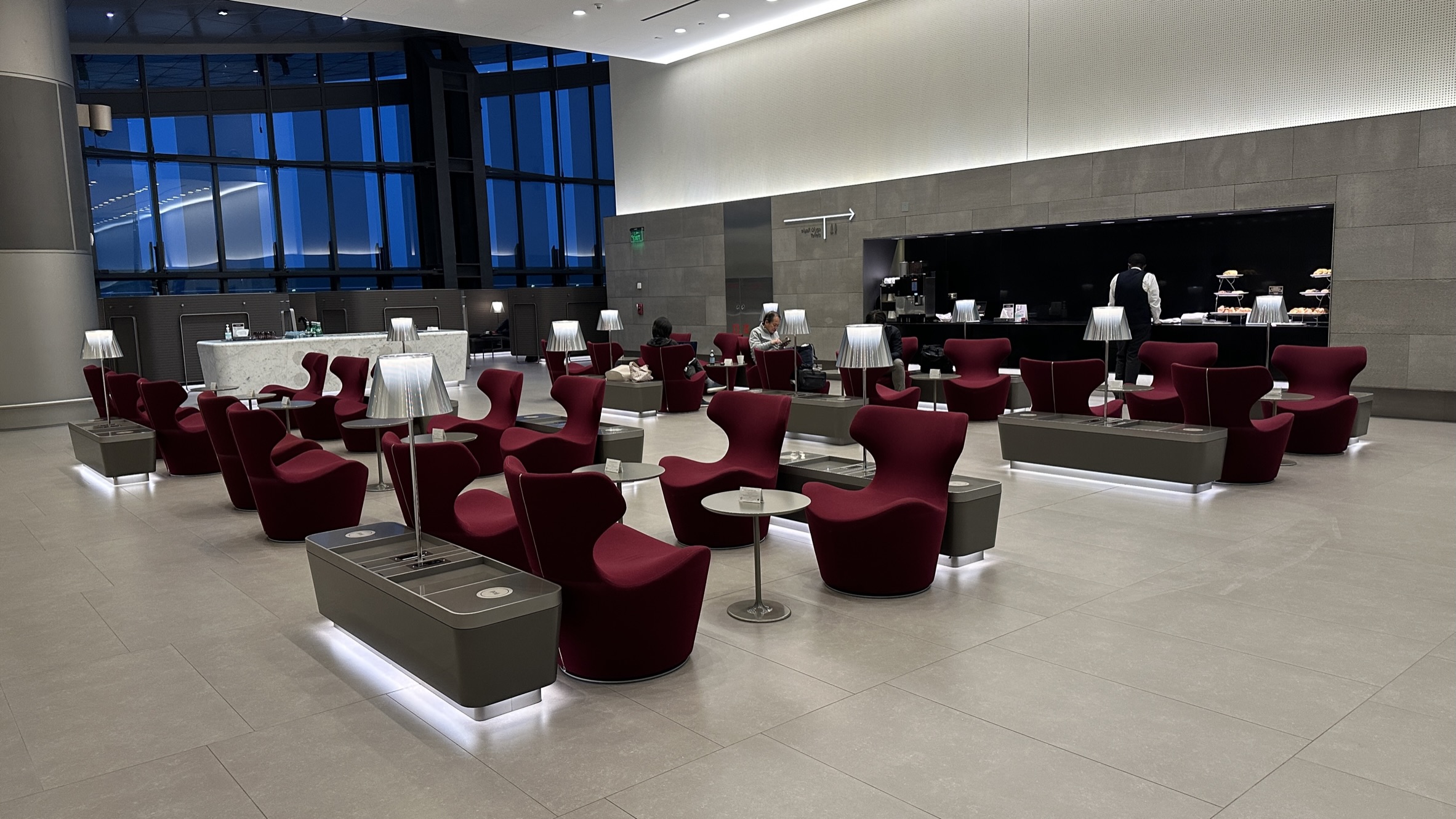 Seating area at the Al Mourjan Lounge Doha