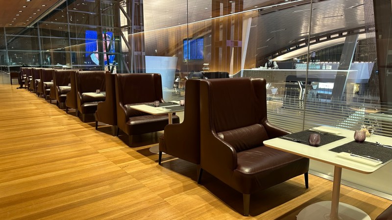 Dining area at the lounge