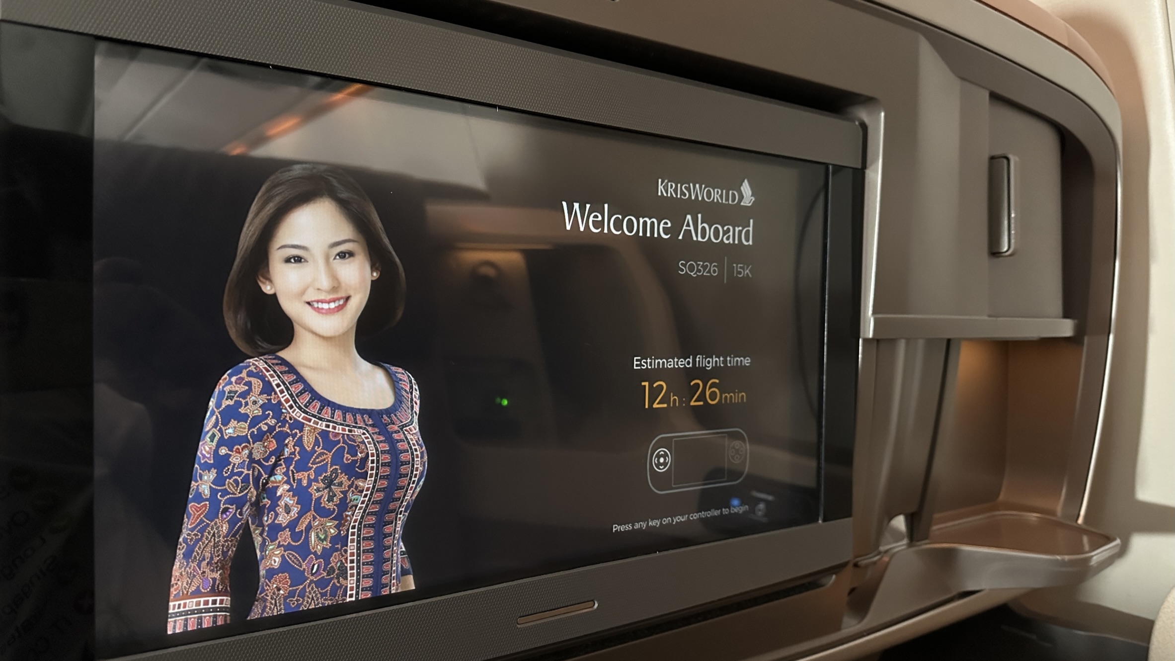 Welcome aboard on the screen