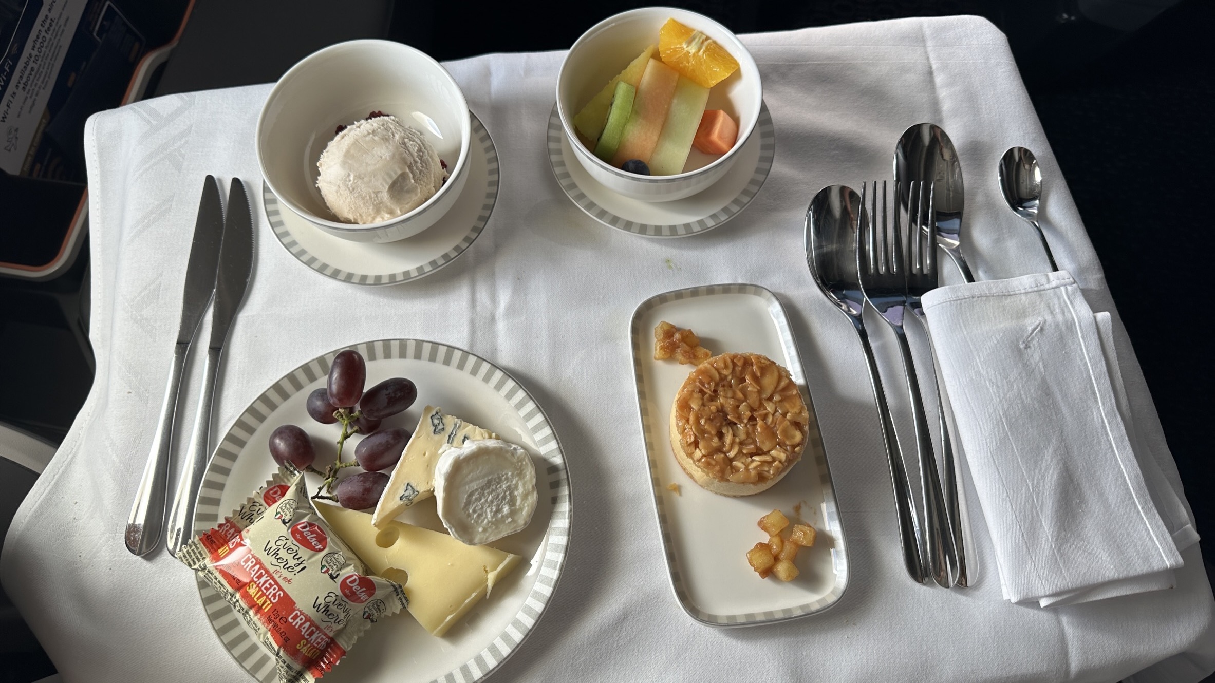 All dessert options onboard