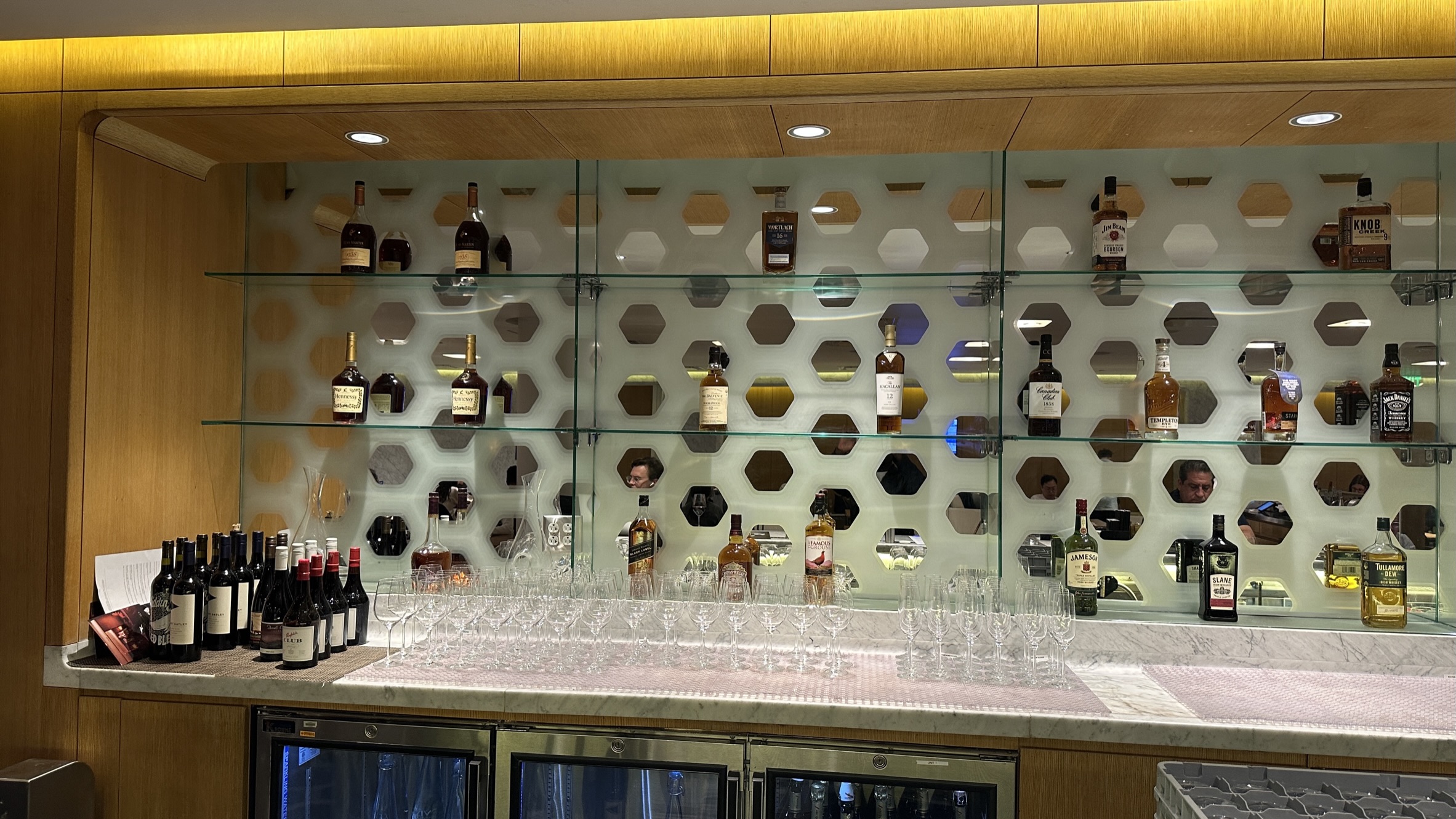 The 48-foot bar at the lounge