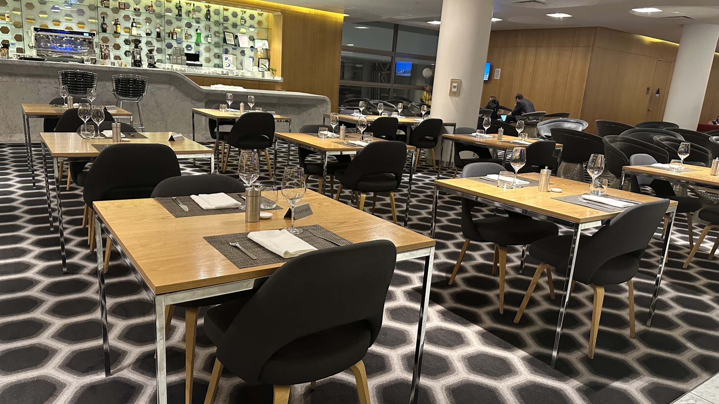 Dining area at the lounge