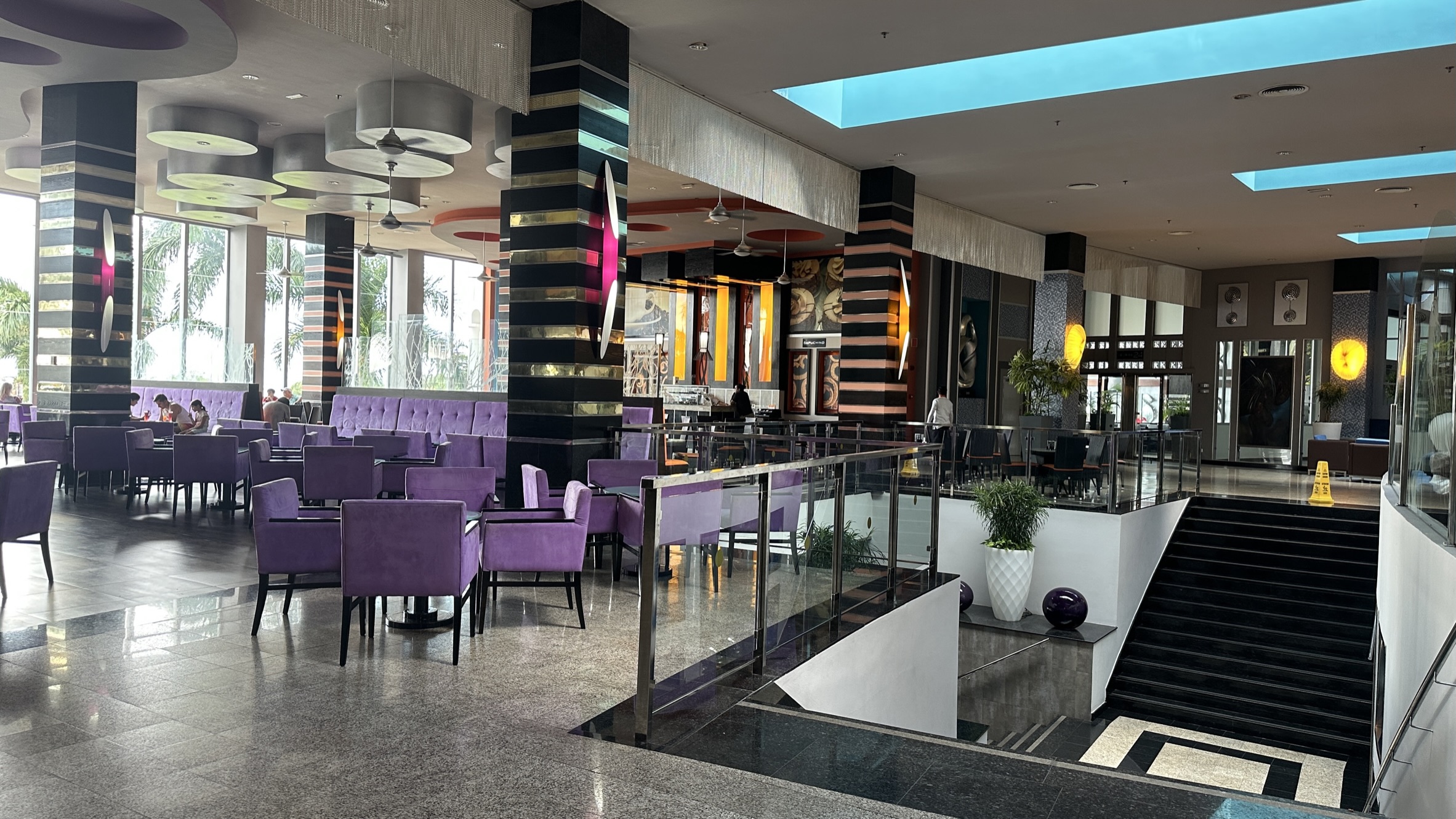 The hotel lobby area