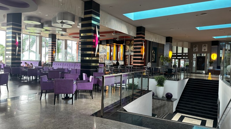 The hotel lobby area