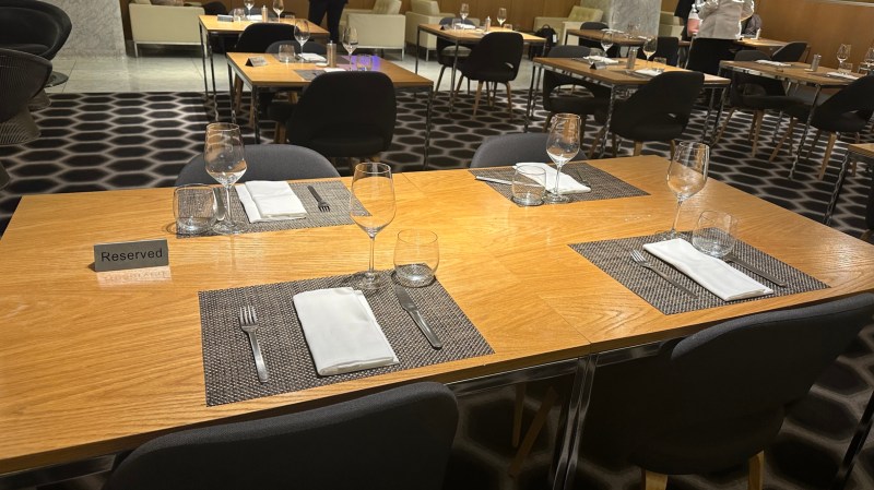 Dining area at the lounge
