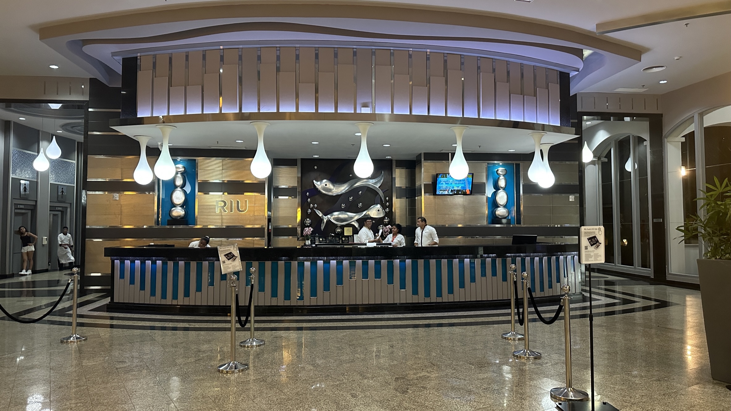 Front desk at the hotel