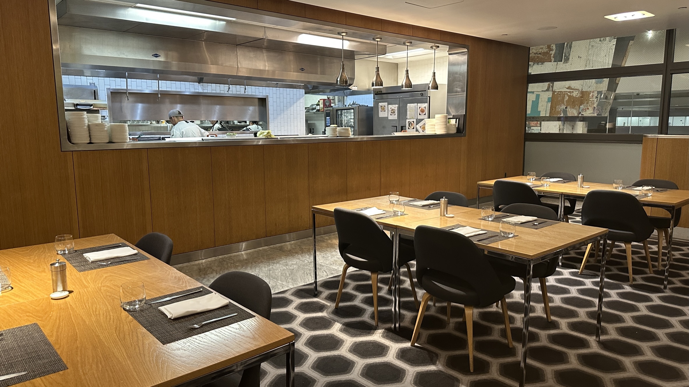 Restaurant at the Qantas First Class Lounge LAX