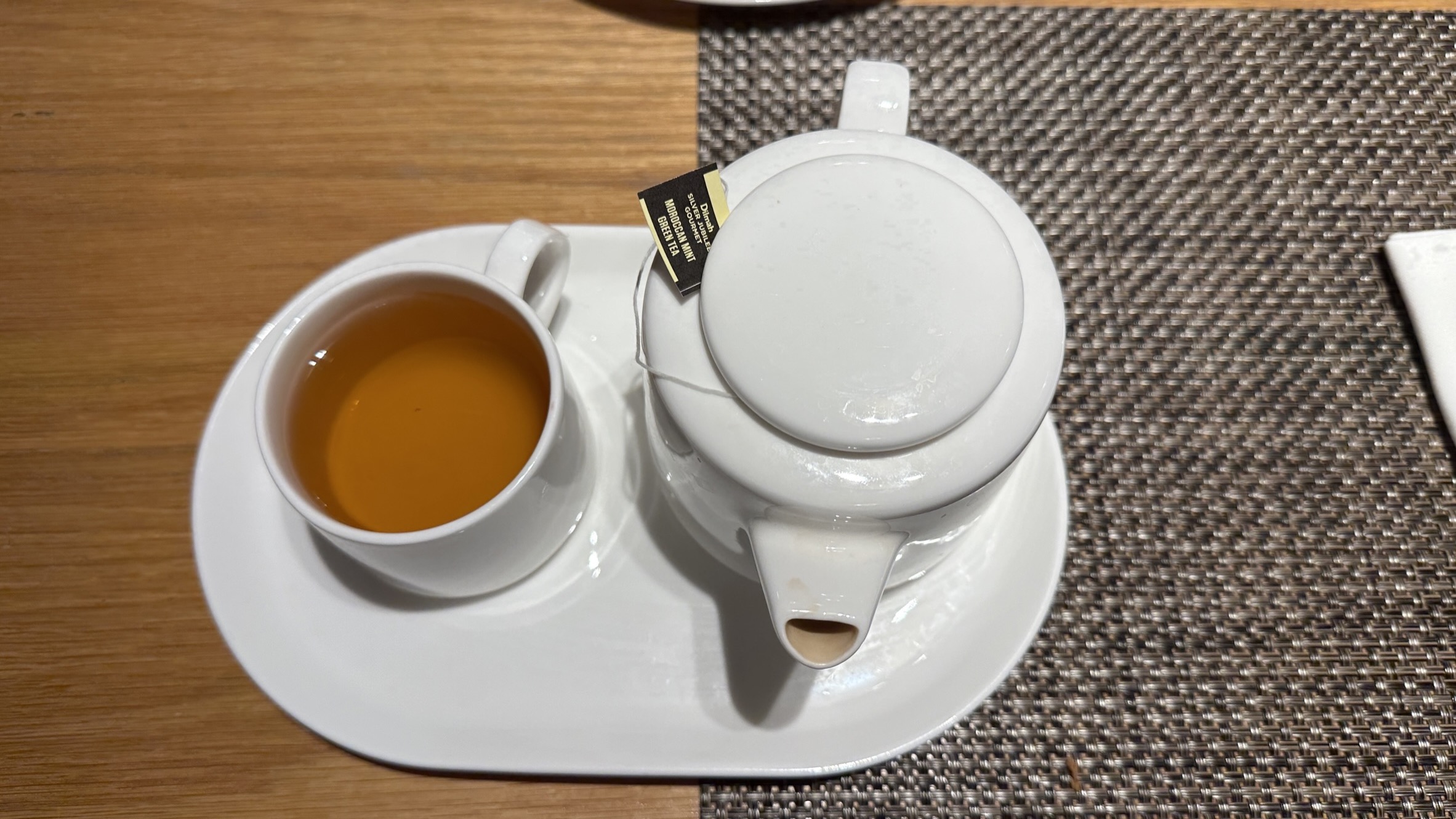 Dilmah teas served at the Qantas First Class Lounge LAX