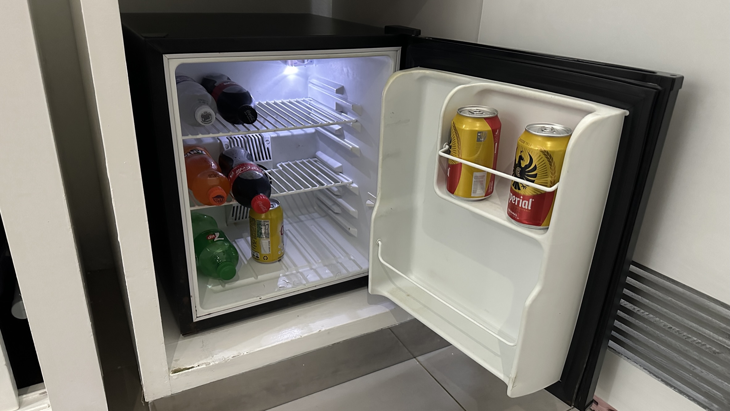Stocked minibar in the room
