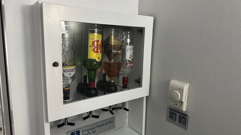 Stocked liquors in the room